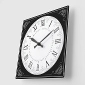 Elegant  Stijl Romein Numeral Vierkante Klok (Hoek)