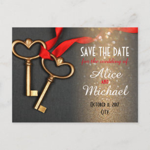 Elegant stijlbruiloft Sla de datum op Aankondigingskaart