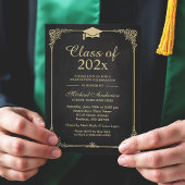 Elegant stijlvol Afstuderen Kaart