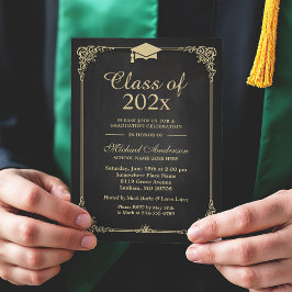 Elegant stijlvol Afstuderen Kaart