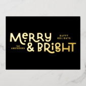 elegant stijlvol Alles is heldere kerstFolie Holi Folie Feestdagenkaart (Voorkant)