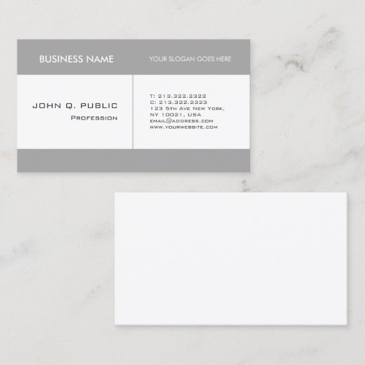Elegant stijlvol bedrijfontwerp Moderne grafische Visitekaartje (Voorkant / Achterkant)