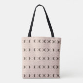 Elegant stijlvol beige en bruin ovaal patroon tote bag (Achterkant)