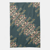 Elegant stijlvol  bloemmotief theedoek (Verticaal)