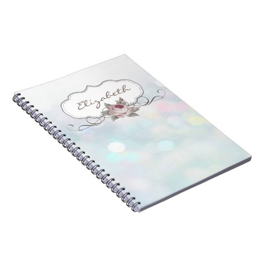 Elegant Stijlvol, Bokeh, Roos Notitieboek (Rechterzijde)