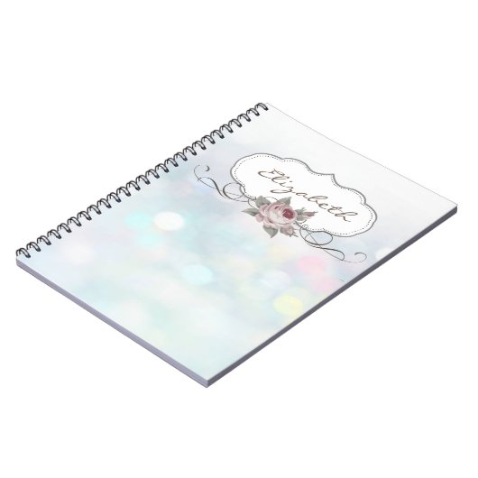 Elegant Stijlvol, Bokeh, Roos Notitieboek (Linkerzijde)
