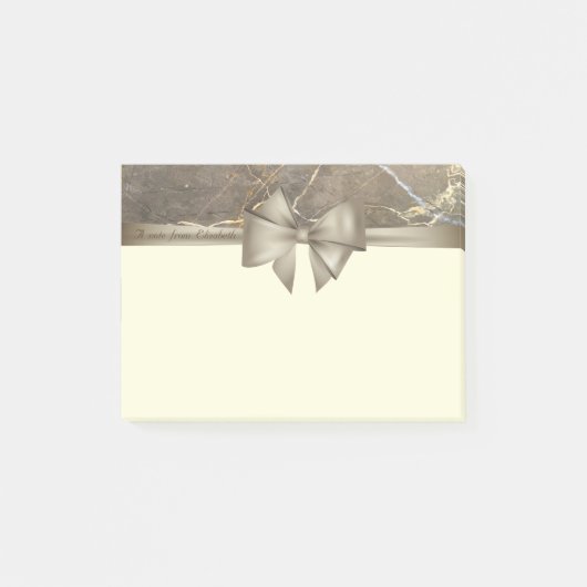 Elegant Stijlvol, Boog, Marmer Post-it® Notes (Voorkant)