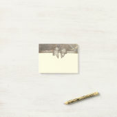 Elegant Stijlvol, Bow, marmer Post-it® Notes (Op bureau)