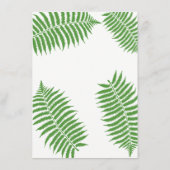 Elegant Stijlvol Bracken Bruiloft Menu (Achterkant)