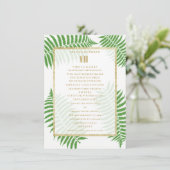 Elegant Stijlvol Bracken Bruiloft Menu (Staand voorkant)