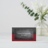 Elegant stijlvol Chalkboard Red Gray Professional Visitekaartje (Staand voorkant)
