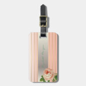 Elegant Stijlvol Chic,Bloemen,Rozen Bagagelabel (Voorkant verticaal)