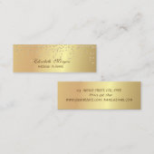 Elegant stijlvol Chic Faux Gold-Diamonds Mini Visitekaartje (Voorkant / Achterkant)