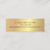 Elegant stijlvol Chic Faux Gold-Diamonds Mini Visitekaartje (Achterkant)
