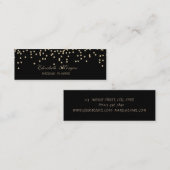 Elegant stijlvol Chic Faux Gold-Diamonds Mini Visitekaartje (Voorkant / Achterkant)