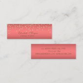 Elegant stijlvol Chic Faux Gold-Diamonds Mini Visitekaartje (Voorkant / Achterkant)