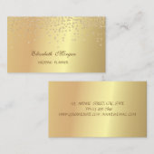 Elegant Stijlvol Chic Faux Gold- Kleine diamanten Visitekaartje (Voorkant / Achterkant)