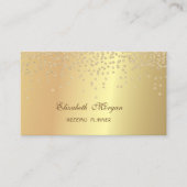 Elegant Stijlvol Chic Faux Gold- Kleine diamanten Visitekaartje (Voorkant)