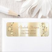 Elegant, Stijlvol, Chic, Faux Gold Stars Etiket (Insitu)