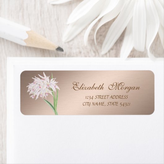 Elegant Stijlvol Chic Flower Adres Etiket (Insitu)