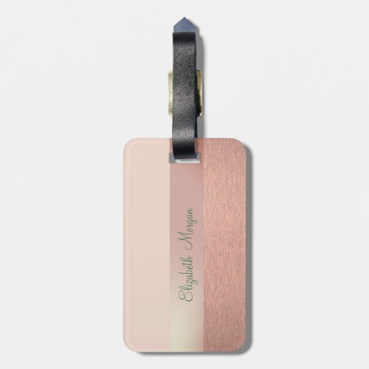 Elegant Stijlvol Chic, Flowers Bagagelabel (Achterkant verticaal)