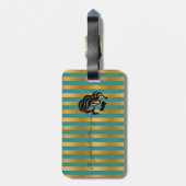 Elegant Stijlvol Chic-Girl Silhouette, op maat gem Bagagelabel (Achterkant verticaal)