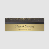 Elegant stijlvol Chic Gold, Confetti Naamplaatje (Voorkant)