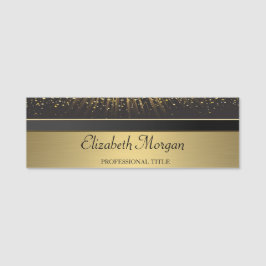 Elegant stijlvol Chic Gold, Confetti Naamplaatje