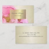 Elegant Stijlvol Chic, Gold Swirls Visitekaartje (Voorkant / Achterkant)
