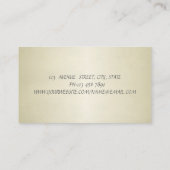 Elegant Stijlvol Chic, Gold Swirls Visitekaartje (Achterkant)