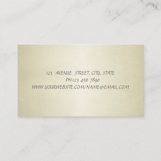 Elegant Stijlvol Chic, Gold Swirls Visitekaartje (Achterkant)