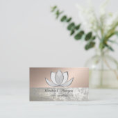 Elegant Stijlvol Chic Pofessional Lotus Business C Visitekaartje (Staand voorkant)