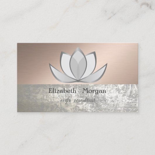 Elegant Stijlvol Chic Pofessional Lotus Business C Visitekaartje (Voorkant)