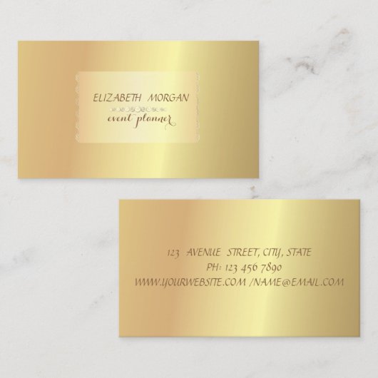 Elegant stijlvol, chic, Professional Gold Visitekaartje (Voorkant / Achterkant)