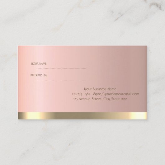 Elegant stijlvol chic, Stripes verwijzingskaart Aanbevelingskaartje (Achterkant)