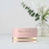 Elegant stijlvol chic, Stripes verwijzingskaart Aanbevelingskaartje (Staand voorkant)