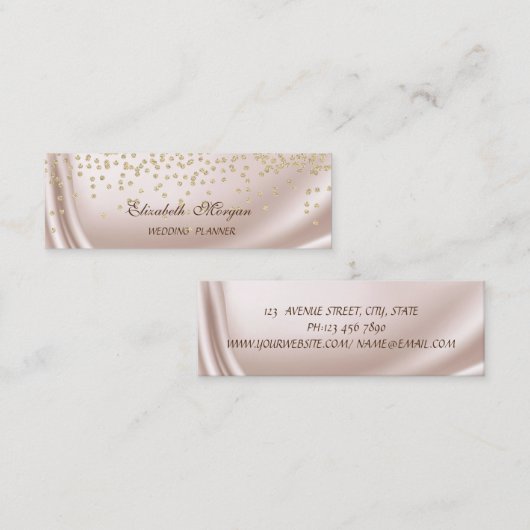 Elegant stijlvol ChicModern Gold Diamonds Mini Visitekaartje (Voorkant / Achterkant)