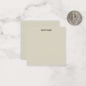 Elegant stijlvol chique eenvoudig handschrift notitiekaartje (Voorkant / Achterkant in situ)