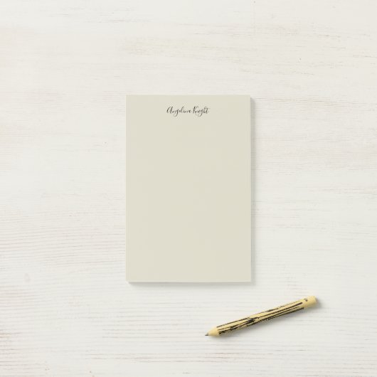 Elegant stijlvol chique eenvoudig handschrift post-it® notes (Op bureau)