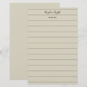 Elegant Stijlvol Chique Todo List Handschrift Scri Briefpapier (Voorkant / Achterkant)
