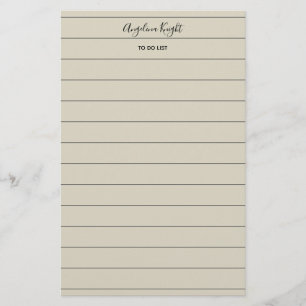 Elegant Stijlvol Chique Todo List Handschrift Scri Briefpapier