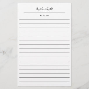 Elegant Stijlvol Chique Todo List Handschrift Scri Briefpapier