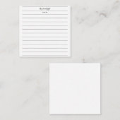 Elegant Stijlvol Chique Todo List Handschrift Scri Notitiekaartje (Voorkant / Achterkant)