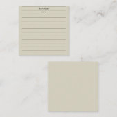Elegant Stijlvol Chique Todo List Handschrift Scri Notitiekaartje (Voorkant / Achterkant)