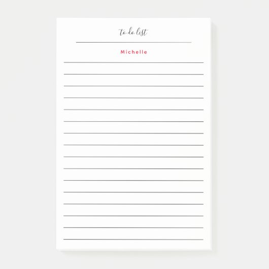 Elegant Stijlvol Chique Todo List Handschrift Scri Post-it® Notes (Voorkant)