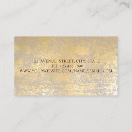 Elegant stijlvol design, Faux Gold Visitekaartje (Achterkant)