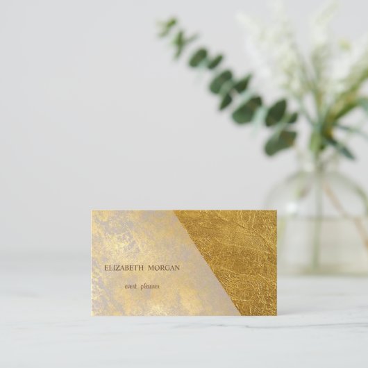 Elegant stijlvol design, Faux Gold Visitekaartje (Staand voorkant)