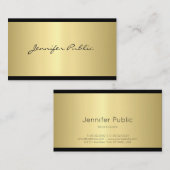 Elegant stijlvol design Gold Plain Professional Lu Visitekaartje (Voorkant / Achterkant)