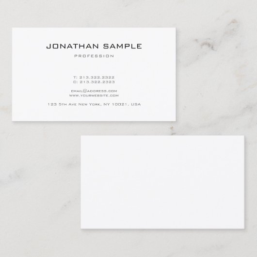 Elegant stijlvol design met moderne vormgeving visitekaartje (Voorkant / Achterkant)