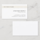 Elegant stijlvol design Modern Chic Plain Trendy Visitekaartje (Voorkant / Achterkant)